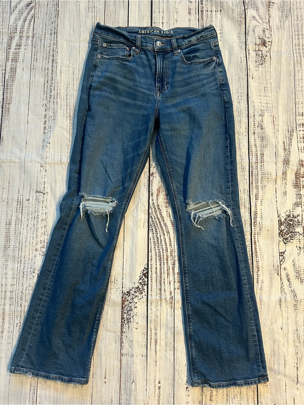 American Eagle AE 90s Bootcut Distressed Jeans Size 8 Regular